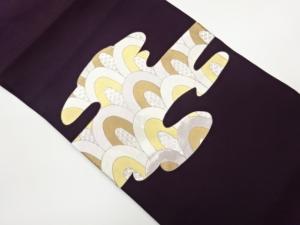 銀駒刺繍抽象模様名古屋帯